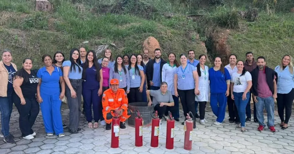 Funcionários do Hospital Santa Isabel passam por treinamento da Brigada de Incêndio