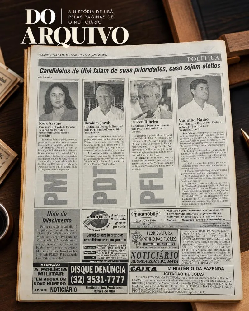 O que prometiam os candidatos de Ubá nas eleições de 2002