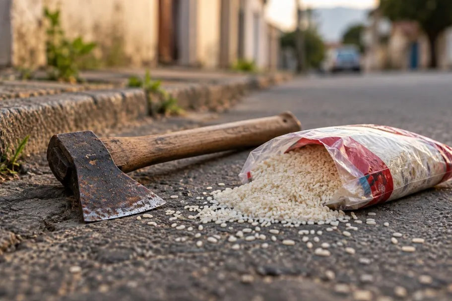 Discussão por pacote de arroz termina com homem ferido por machado em Cataguases
